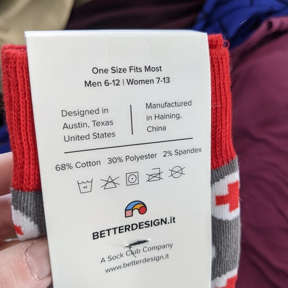 Red Cross Novelty Socks One Size - Picture 3 of 3